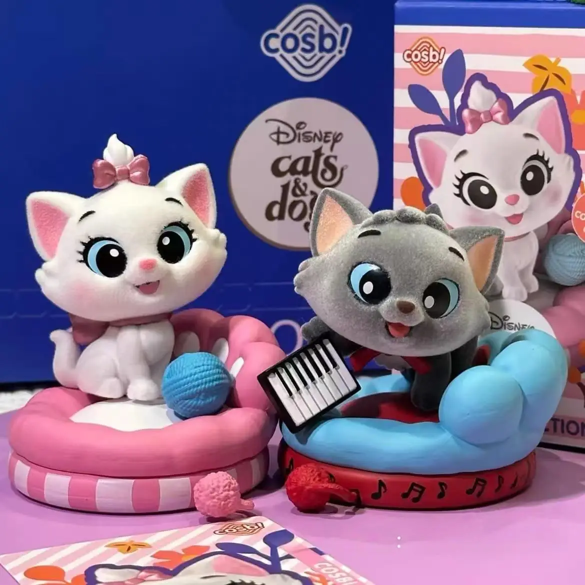 Hot Sales Authentic Hot Toys Disney Cat Party Blind Box Mary Cat Lucifer Fashion Handmade Girl Anime CreativitySurprise Toy