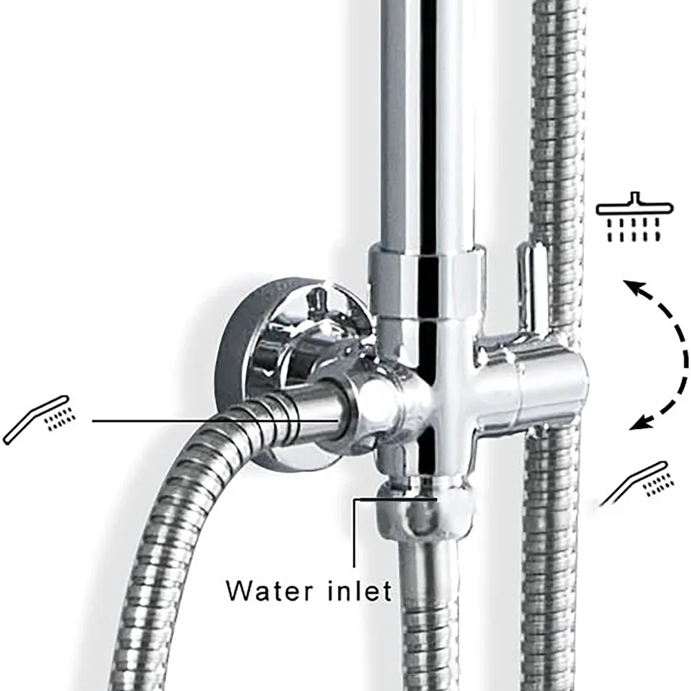 

Brass Shower Diverter T-Adapter with G1/2 and G3/4 Thread Specifications for Standardized Shower Fixture Integration