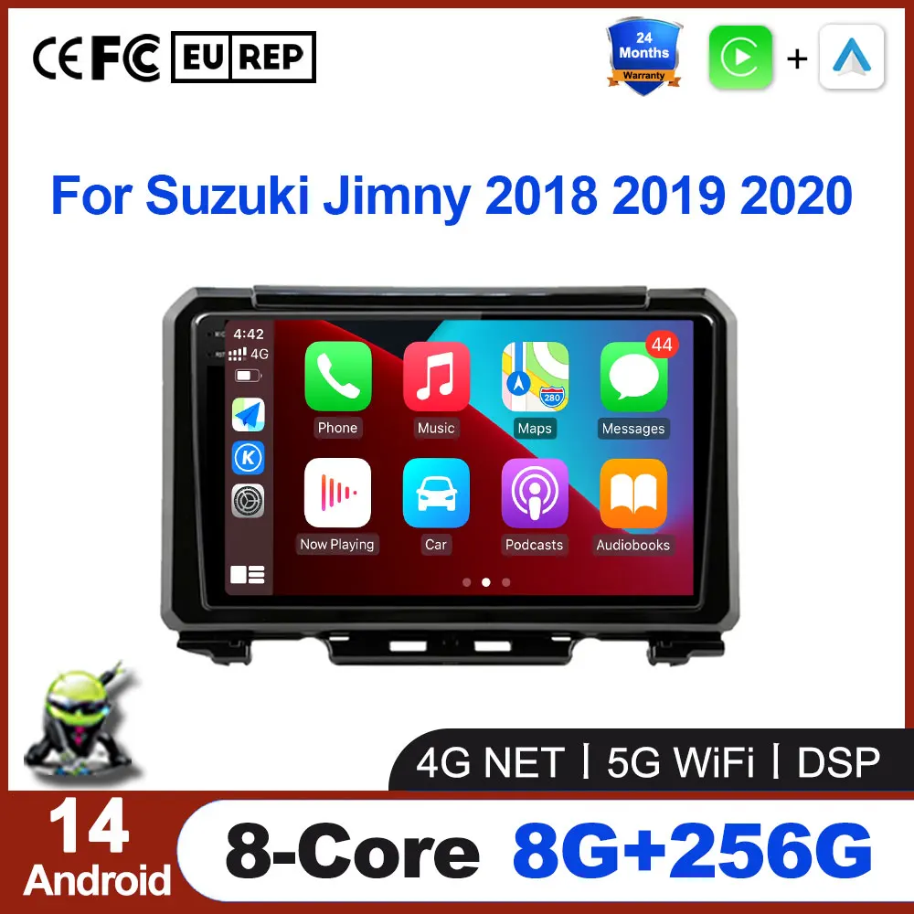 

Android 14 For Suzuki Jimny 2018 2019 2020 Car Radio Multimedia Stereo Video Player GPS Navigation Carplay Auto DSP RDS 2Din DVD