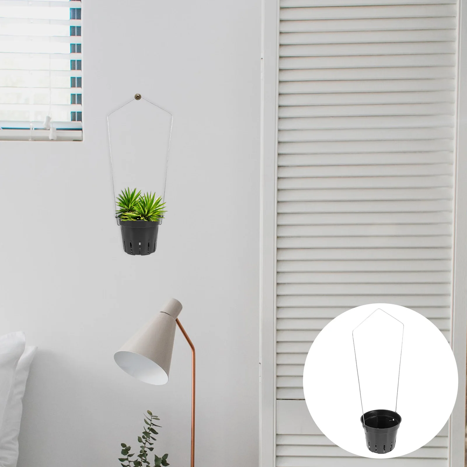 

6pcs Porous Flower Pot Office Garden Plastic Hanging Bonsai Planter Durable Space Saving Plant Pot For Indoor Outdoor Plants