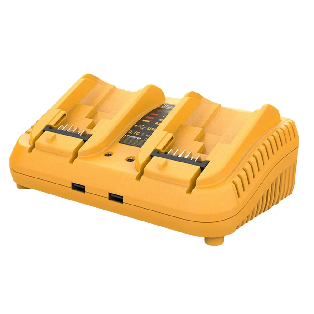 

Двойное зарядное устройство USB DCB102, зарядное устройство для аккумулятора, зарядные инструменты, зарядка на 90 минут, эффективные охлаждающие ребра, интеллектуальная система защиты