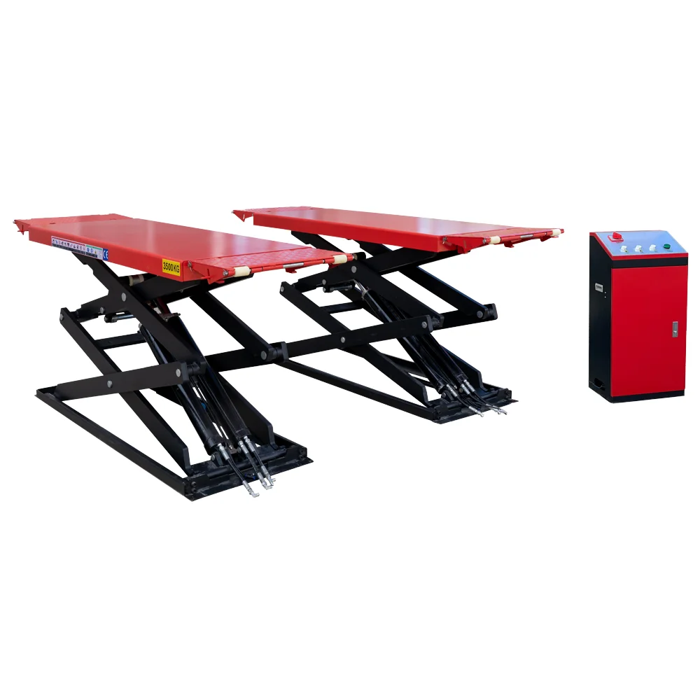 

CE Certified 360° Rotating Scissor Lift Car Hoist Double Cylinder Hydraulic Drive for Garage Maintenance