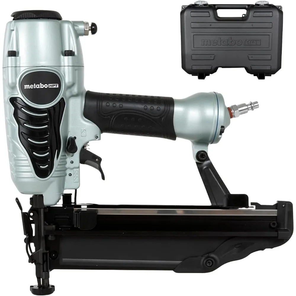 

Finish Nailer with Air Duster, Pro-Preferred Pneumatic Power Nailers, Ideal for Molding, Chair Rail, and Cabinetry, Lightweight