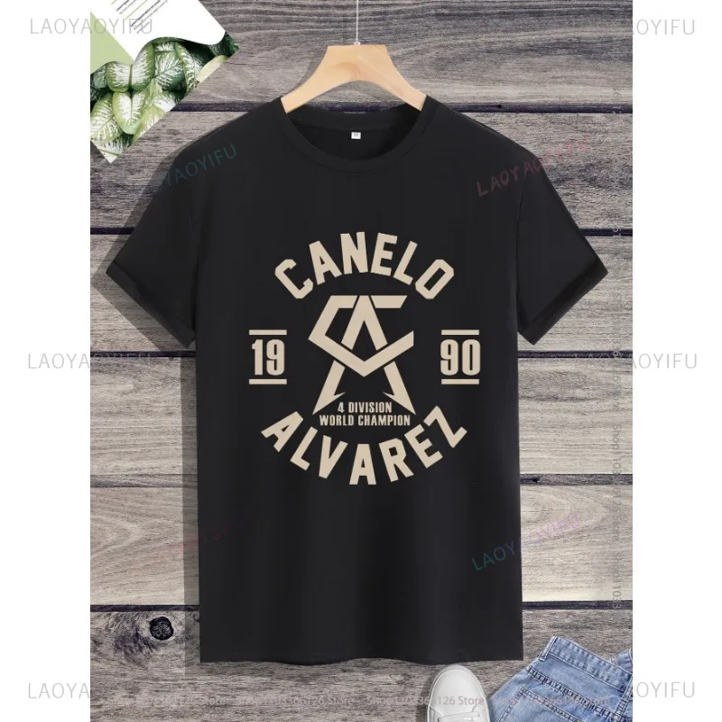 New Style  Comfortable Casual Mexican Boxer Canelo Graphic Summer  Male T Shirts Short Sleeve O-neck Streetwear