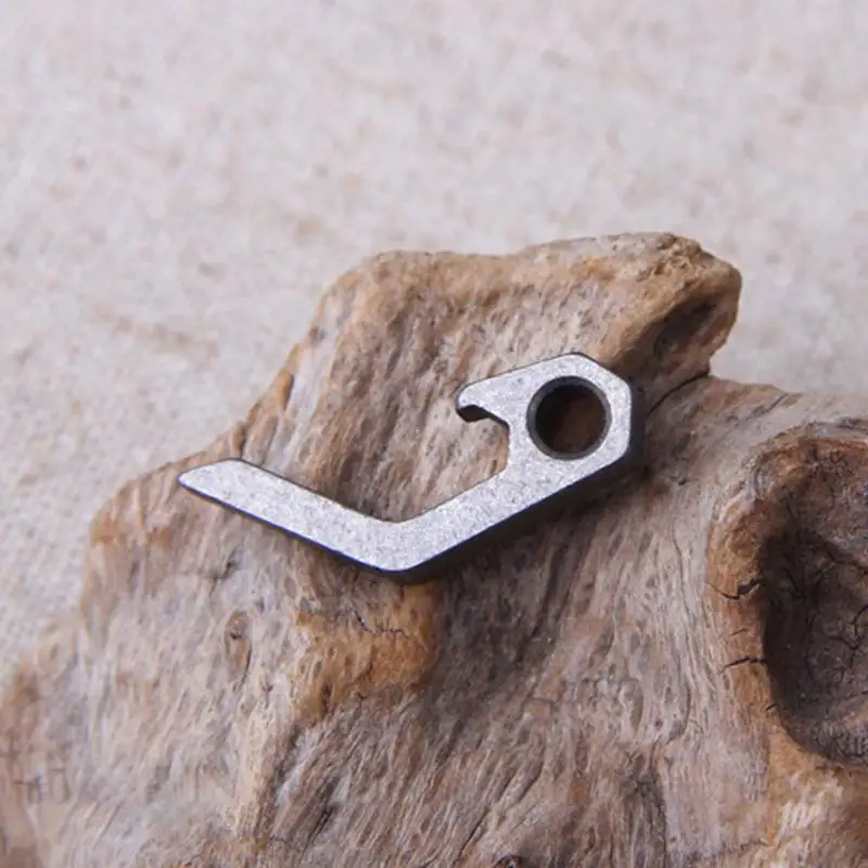 Titanium Alloy Creative Mini Beer Bottle Opener Keychain with Key Rings Pocket Key Ring Tool for Outdoor Camping, Hiking