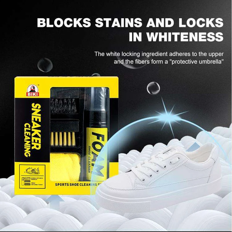Fast Cleaning Fix Fresh Stains Custom Logo 150ml Sneaker Cleaning Kit With Brush
