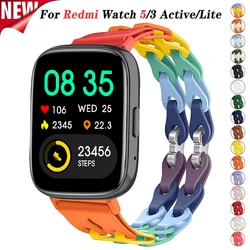 Silicone Strap for Redmi Watch 5 3 Active Smartwatch Band Bracelet for Xiaomi Redmi Watch 5 lite 3 Lite Replacement Wristband