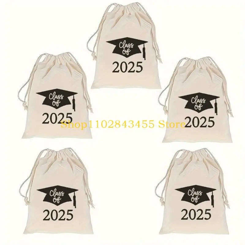 49mc Canvas Draw String Bags Kindergarten Middle High School College -Absolventen Taschen