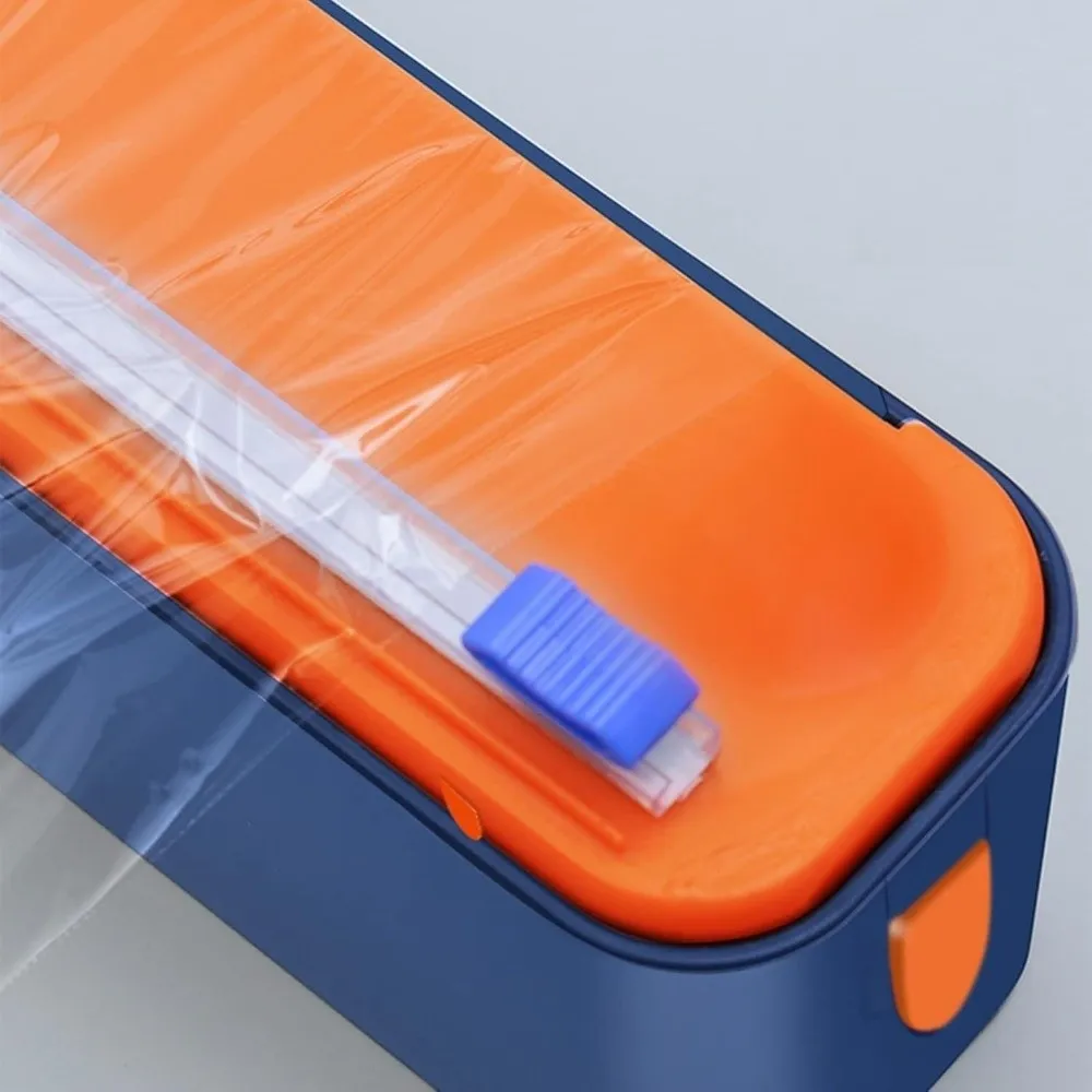 

Reusable Cling Film Cutting Box Slide Cutter Easy to Use Wrap Cutting Tools with Magnetic base Food Wrap Cutter Restaurant