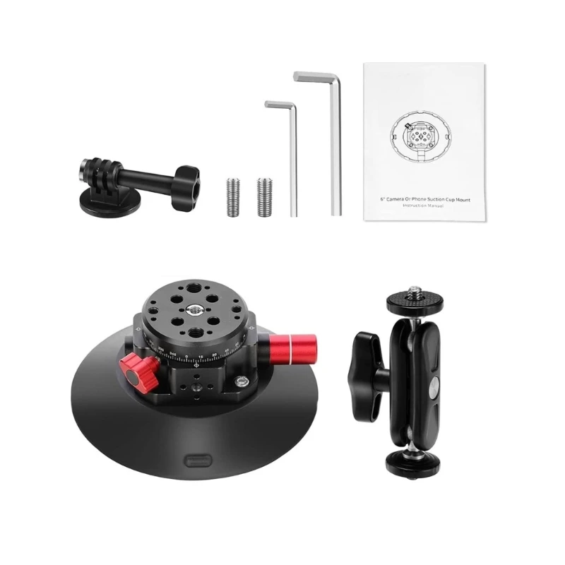 6Inch Camera Suction Cup Mount Arm for Action Cameras and Phones D46B