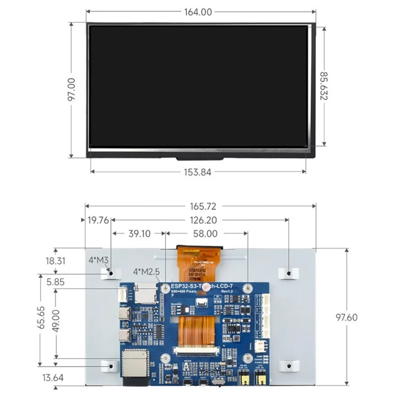 

Превосходная плата разработки 7-дюймового ЖК-дисплея ESP32-S3, ESP32 с дисплеем, частота 800X480, 240 МГц, поддержка Wi-Fi Bluetooth