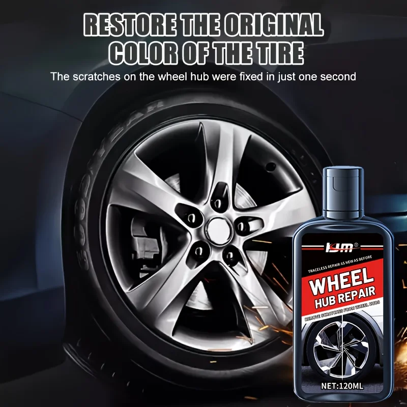 Wheel Hub Repair Kit, Includes Polishing Agent, Suitable for Scratch, Wear and Discoloration Repair - Refurbish Rims, Remove image 5