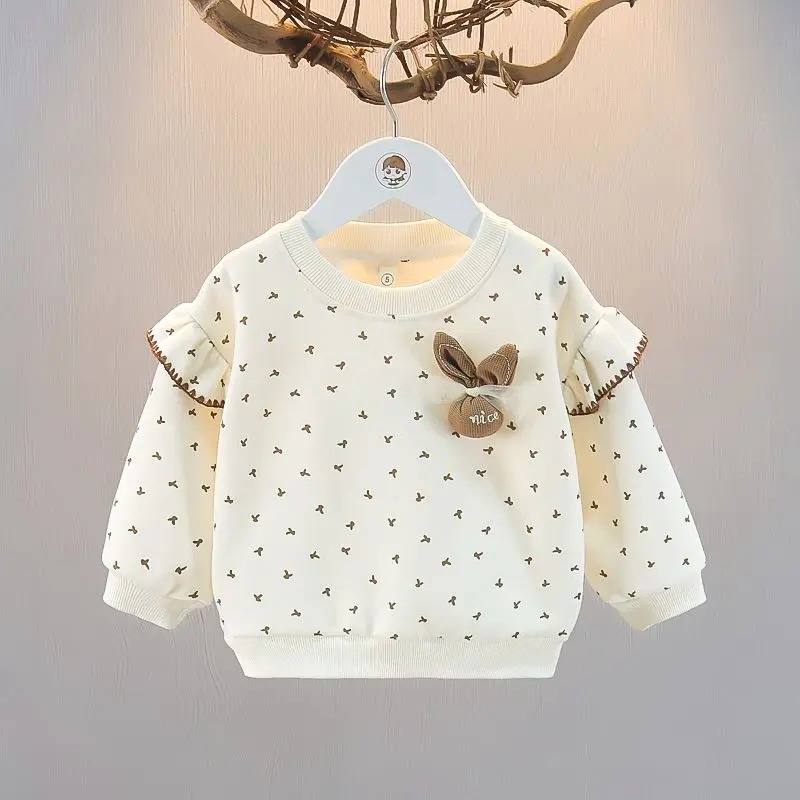 2026 New Girls Hoodie Winter Long Sleeve Sweatshirt Kids Baby Pullover Top Autumn Warm Children Clothing