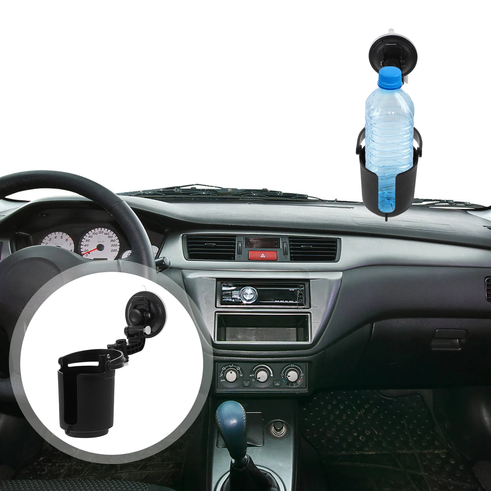 

Universal Cup Holder Black Suction Mount For Water Bottle Can Drink Bottle Holder Car Drinks Stand Car Water Stand