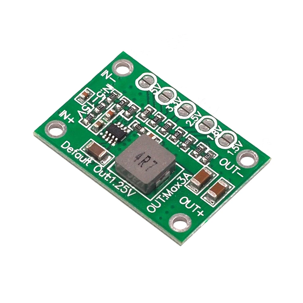 Módulo de alimentación reductor DC-DC, convertidor Buck 3A DC 5-16V a 1,25V 1,5V 1,8V 2,5V 3,3V 5V, fuente de alimentación reductor ajustable