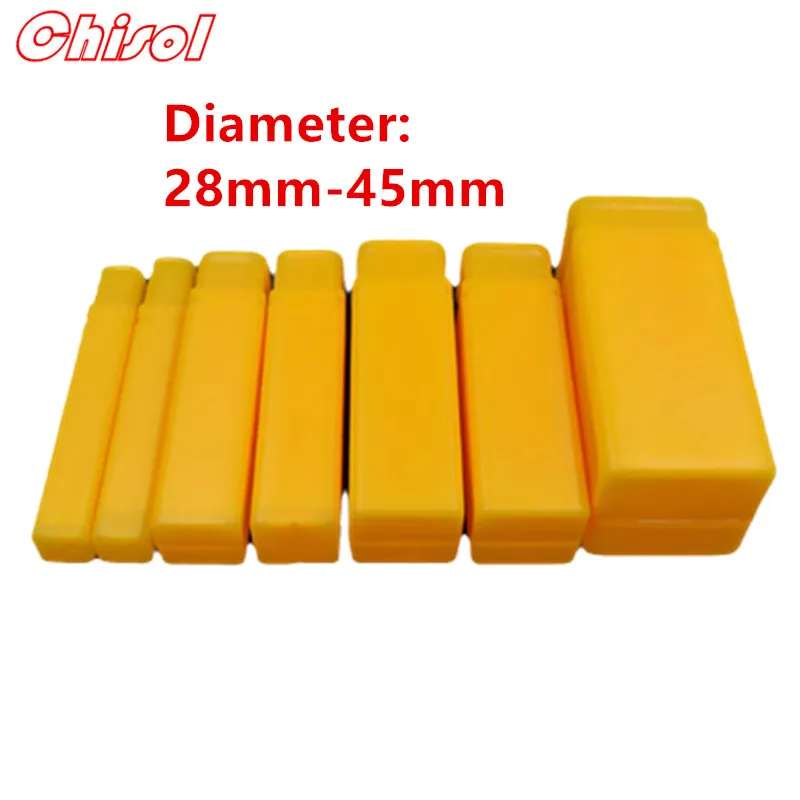 

28mm 32mm Diameter 60-600mm Length Retractable Square Yellow Packaging CNC Milling Cutter Drill Bit Bolt Plastic Box Customized