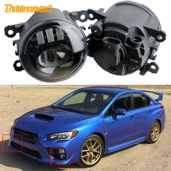 2 X 90MM Diameter Car Front Bumper Fog Light DRL 60W 6000LM LED Lens Fog Lamp For Subaru WRX STI 2015 2016 2017 2018 2019 2020
