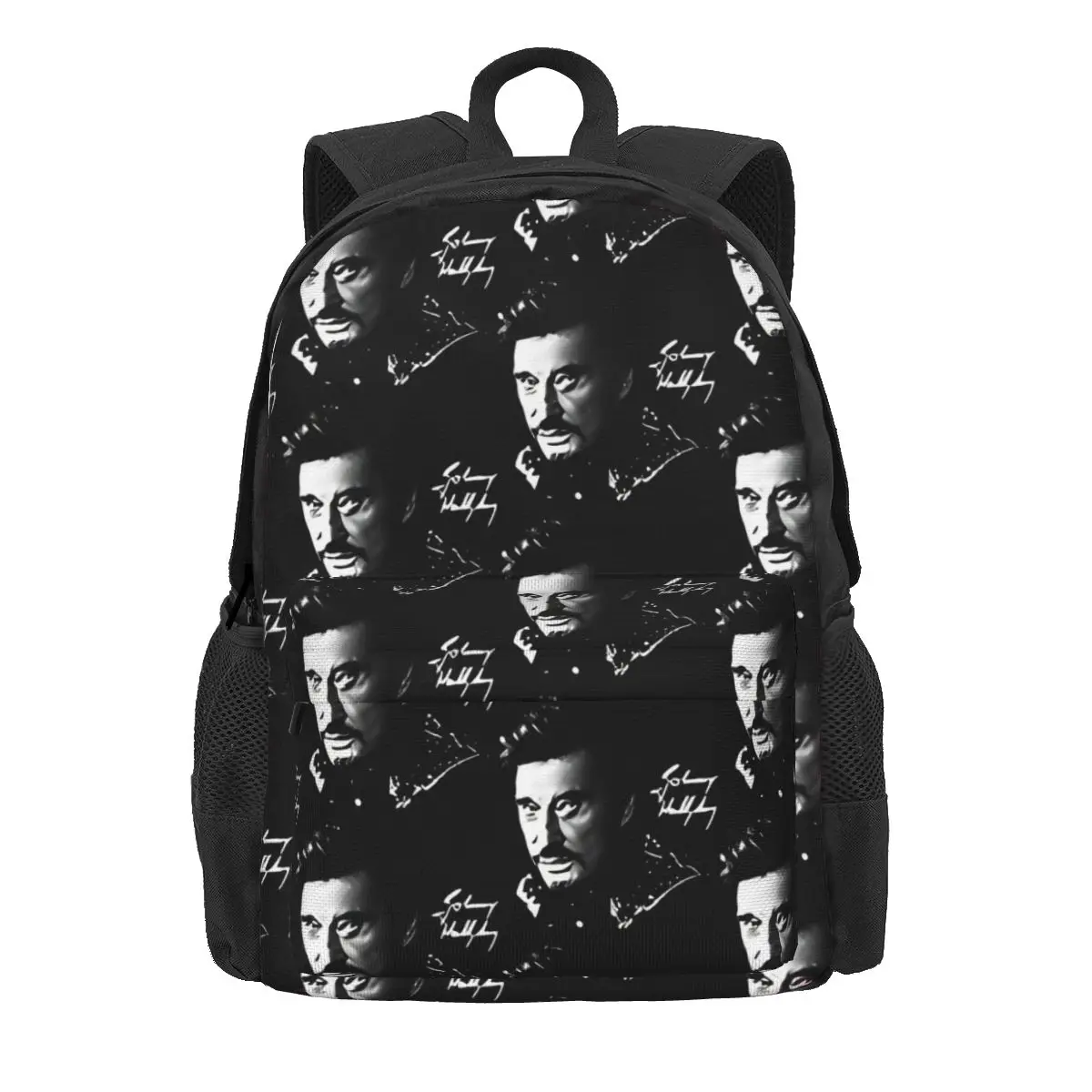 Tas ransel Johnny Hallyday, tas punggung ukuran besar Mochila motif 3D tren, tas sekolah pelajar, tas Laptop Mochila anak laki-laki dan perempuan