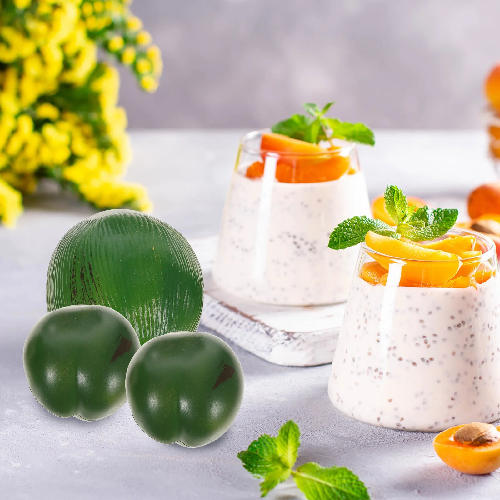 

5Pcs Artificial Coconuts Pendants Natural Vivid Design for Hawaiian Tropical Party Hanging Fake Coconuts Decor Summer Use