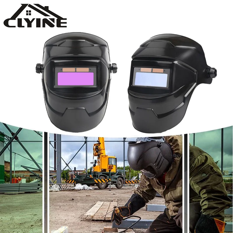 Welding Helmet Welder Mask Chameleon Large View True Color Solar Power Auto Darkening Welding Mask For Welding Grind Cut Machine