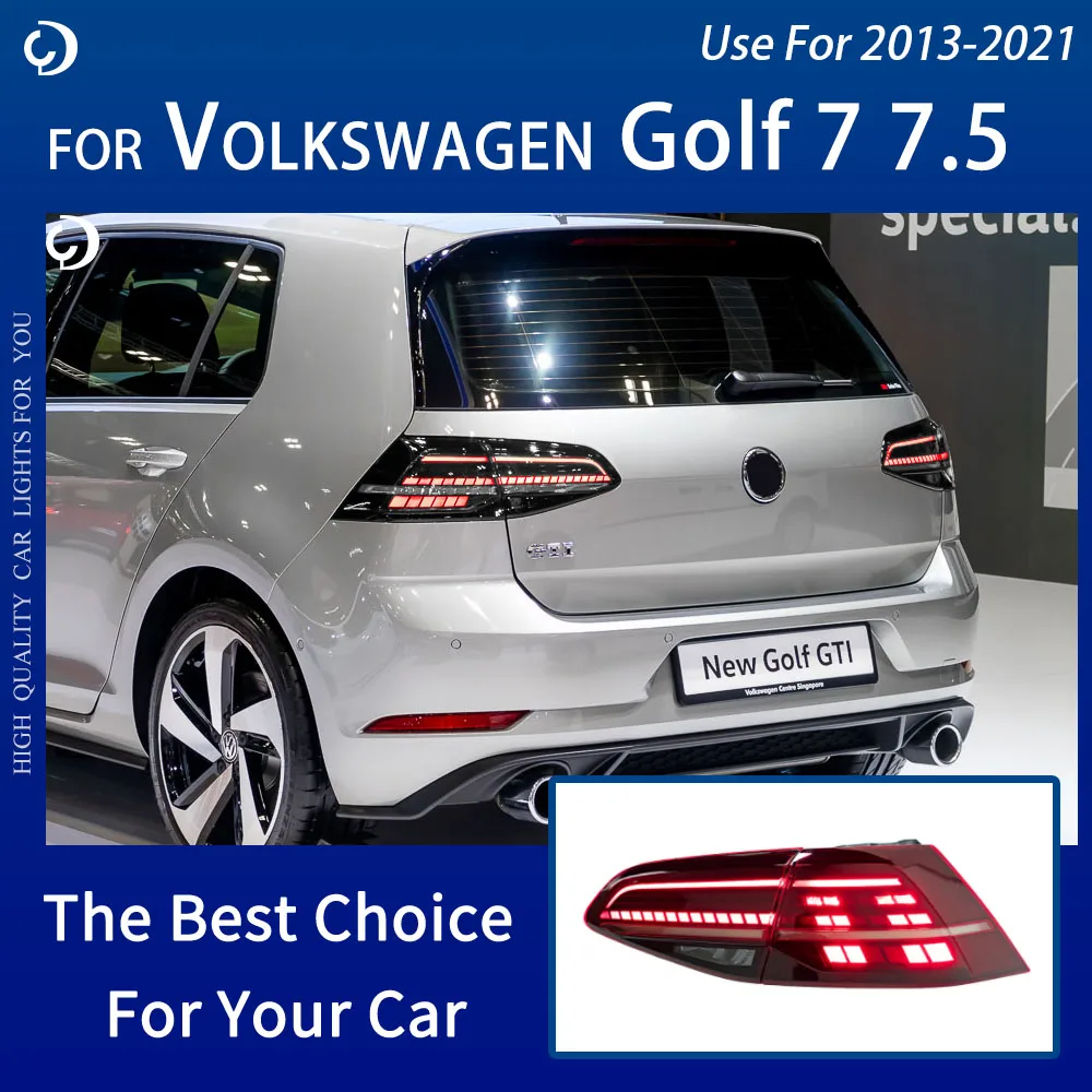 

Taillights Use For VW Golf 7 MK 7 Golf 7.5 2013-2021 LED Taillights Rear Fog Brake Turn Signal Automotive Accessories