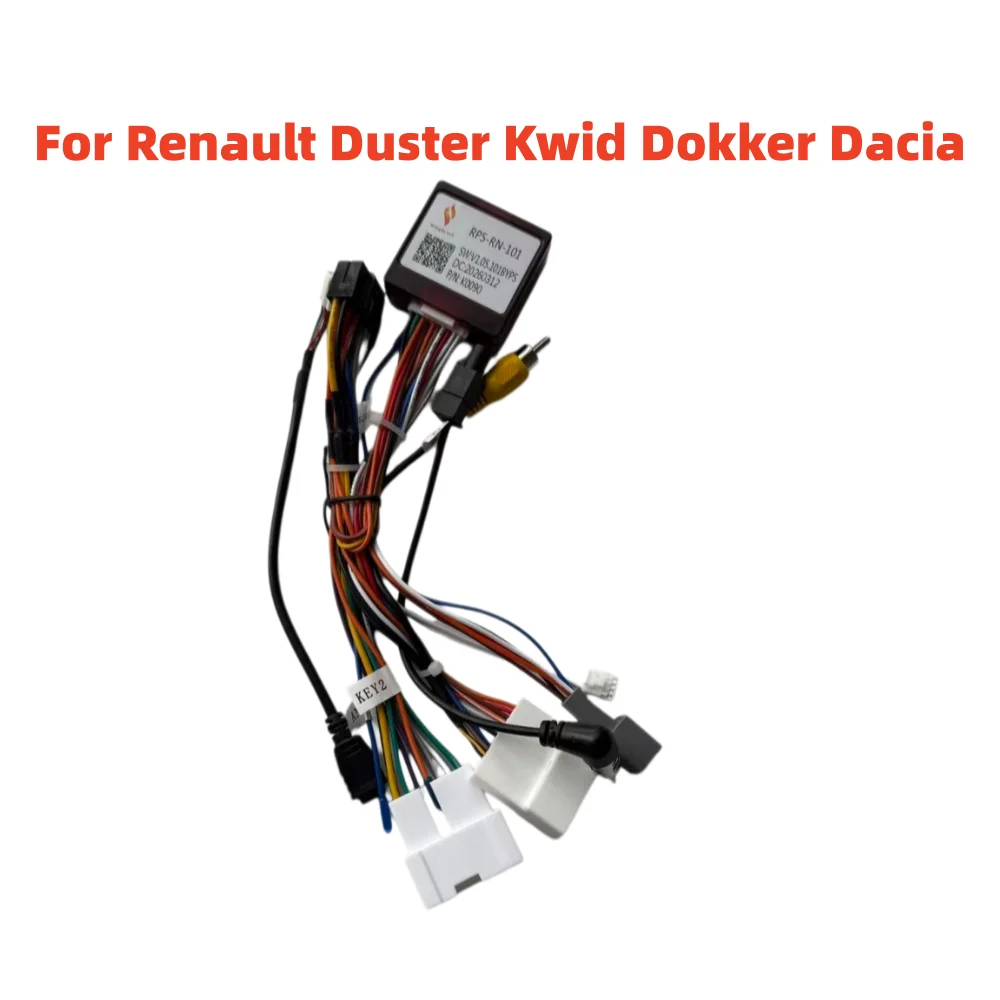 Plug& Play For Renault Sandero Logan  Kwid Kangoo Dokker Dacia Captur Clio Duster Android 16 Pin Cable Canbus Box RP5-RN-101