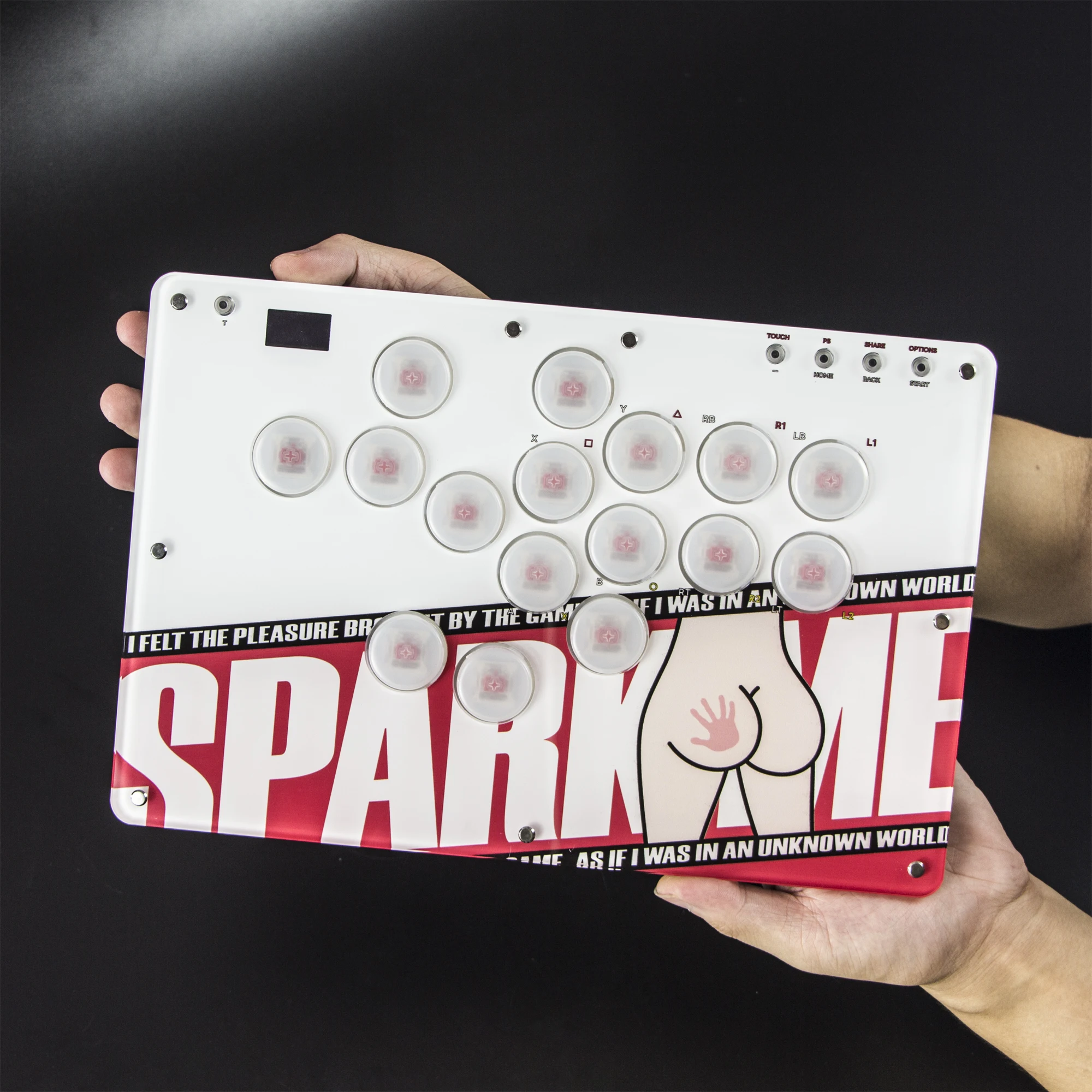 REMANK Hitbox Arcade Hitbox Controller for PS5/PS4/PC/Steam Fightstick Joystick Keyboard Compatible with Switch