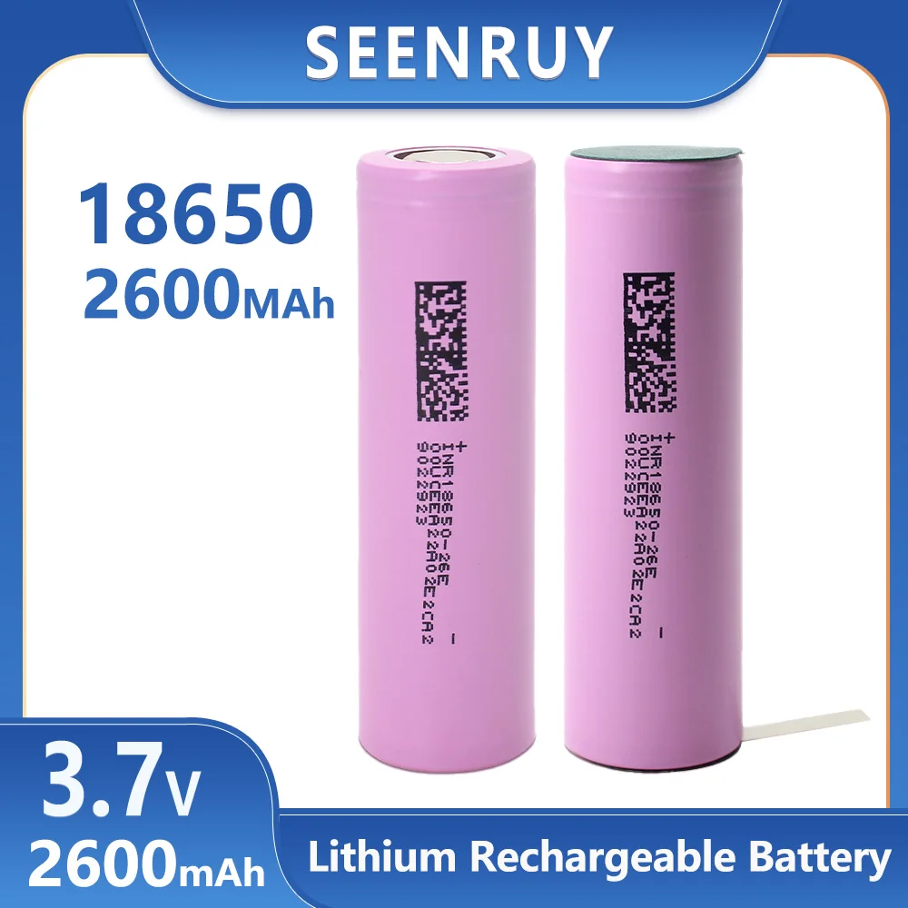 

Аккумулятор высокой емкости 18650 для электроинструментов, зарядка на 3,7 В емкостью 2600 миллиамперных часов, подходит для высокого напряжения 10C.