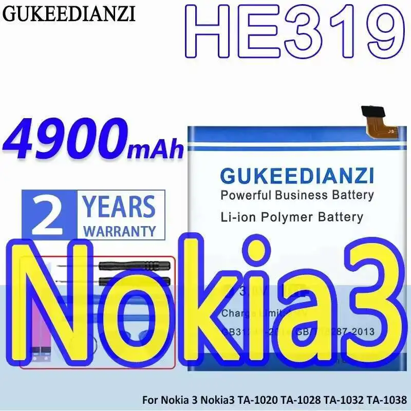 ΠΠ°Π΄Π΅ΠΆΠ½ΡΠΉ Π±Π»ΠΎΠΊ ΠΏΠΈΡΠ°Π½ΠΈΡ 4900 ΠΌΠΡ, Π·Π°ΠΌΠ΅Π½Π° Π°ΠΊΠΊΡΠΌΡΠ»ΡΡΠΎΡΠ° ΠΌΠΎΠ±ΠΈΠ»ΡΠ½ΠΎΠ³ΠΎ ΡΠ΅Π»Π΅ΡΠΎΠ½Π° ΠΏΡΠ΅ΠΌΠΈΡΠΌ-ΠΊΠ»Π°ΡΡΠ° HE319 Π΄Π»Ρ Nokia 3 Nokia3 TA-1020 TA-1028 TA-1032 TA-1038 ΠΠ°Π΄Π΅ΠΆΠ½ΡΠΉ Π±Π»ΠΎΠΊ ΠΏΠΈΡΠ°Π½ΠΈΡ 4900 ΠΌΠΡ, Π·Π°ΠΌΠ΅Π½Π° Π°ΠΊΠΊΡΠΌΡΠ»ΡΡΠΎΡΠ° ΠΌΠΎΠ±ΠΈΠ»ΡΠ½ΠΎΠ³ΠΎ ΡΠ΅Π»Π΅ΡΠΎΠ½Π° ΠΏΡΠ΅ΠΌΠΈΡΠΌ-ΠΊΠ»Π°ΡΡΠ° HE319 Π΄Π»Ρ Nokia 3 Nokia3 TA-1020 TA-1028 TA-1032 TA-1038
