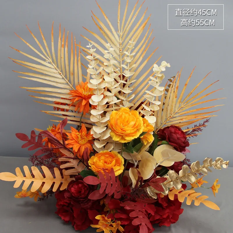 

Artificial Flower Balls for Centerpieces Wedding Arch Backdrop Flower Arrangement Fake Silk Rose Weddings Road Flower Home Decor