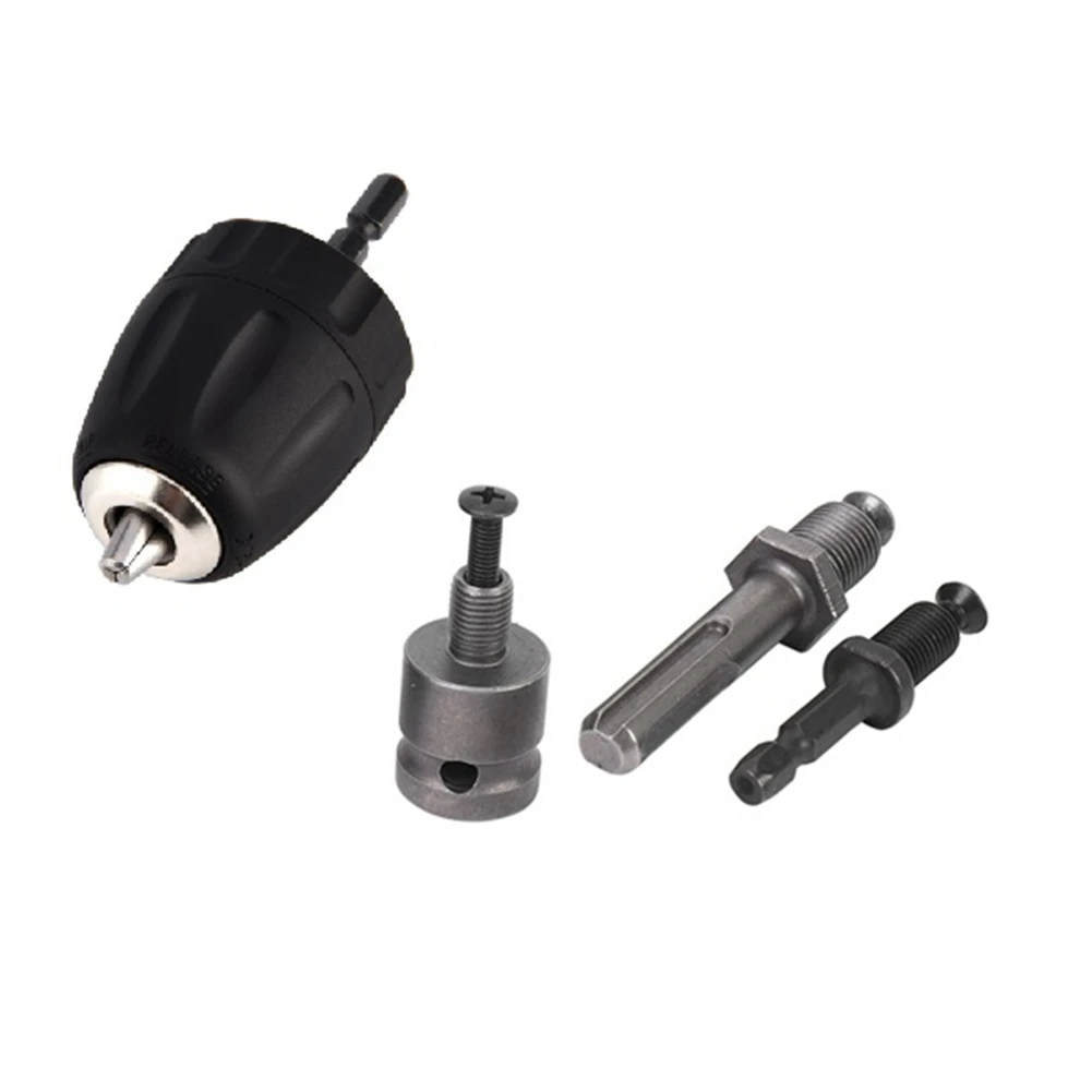 0.8-10Mm Keyless Drill Chuck 3/8 - 24UNF Thread Quick Release Chuck Drill Holder with SDS-Plus Shank 1/4 Inch Hex