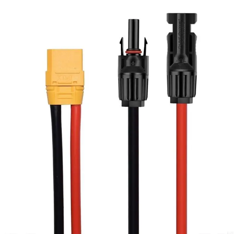 Cable carga solar portátil E1PF XT90 Cable adaptador conectores solares