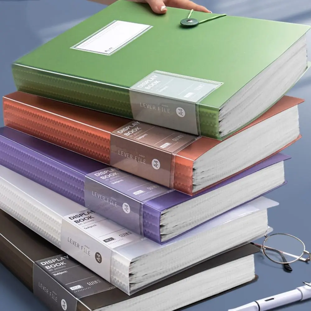 

Students Office Receipt Holder Stationary Test Paper Briefcase Paper Organizer Loose Leaf Binder Documents Clip A4 File Folders