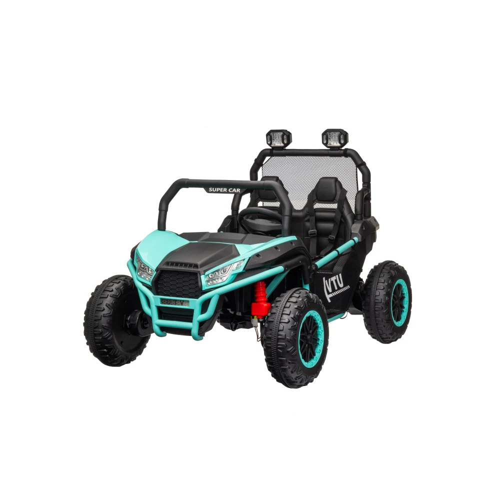 24 Volt Ride on Toys with Remote, Metal Frame Electric Powered off-Road UTV with 2 XL Seater, 4x200W 5MPH Max, 4WD/2WD