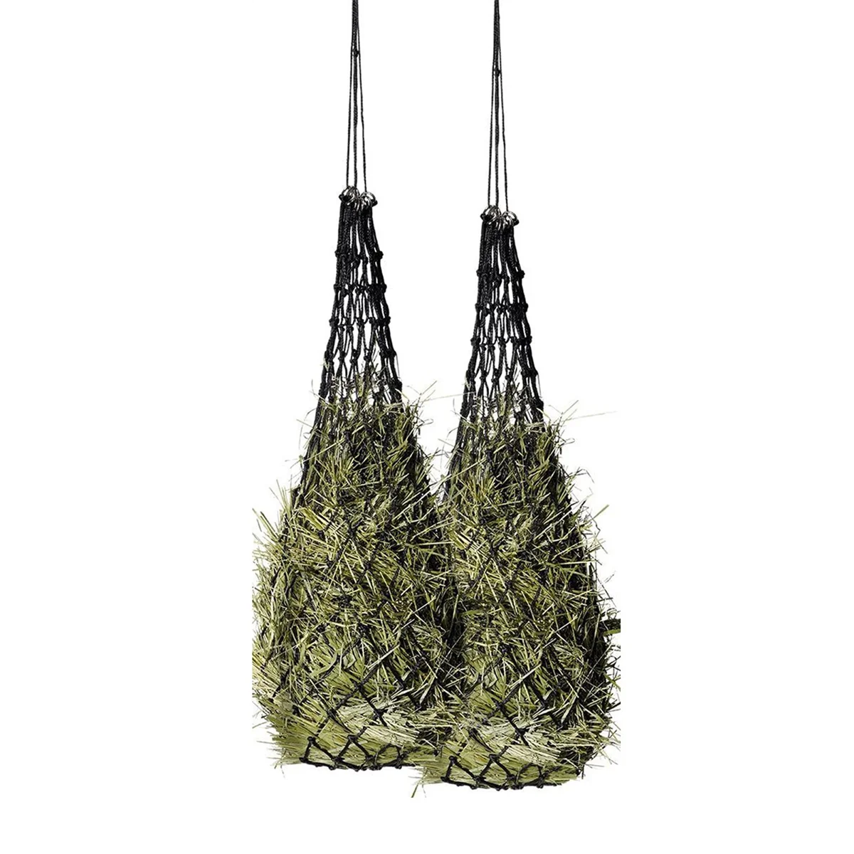 

AD04-Popular 2 Pcs Slow Feed Hay Net Hay Feeder Hay Bag Hay Net for Horses Slow Feeder Haynet 40 Inch Length with 2 Inch Holes