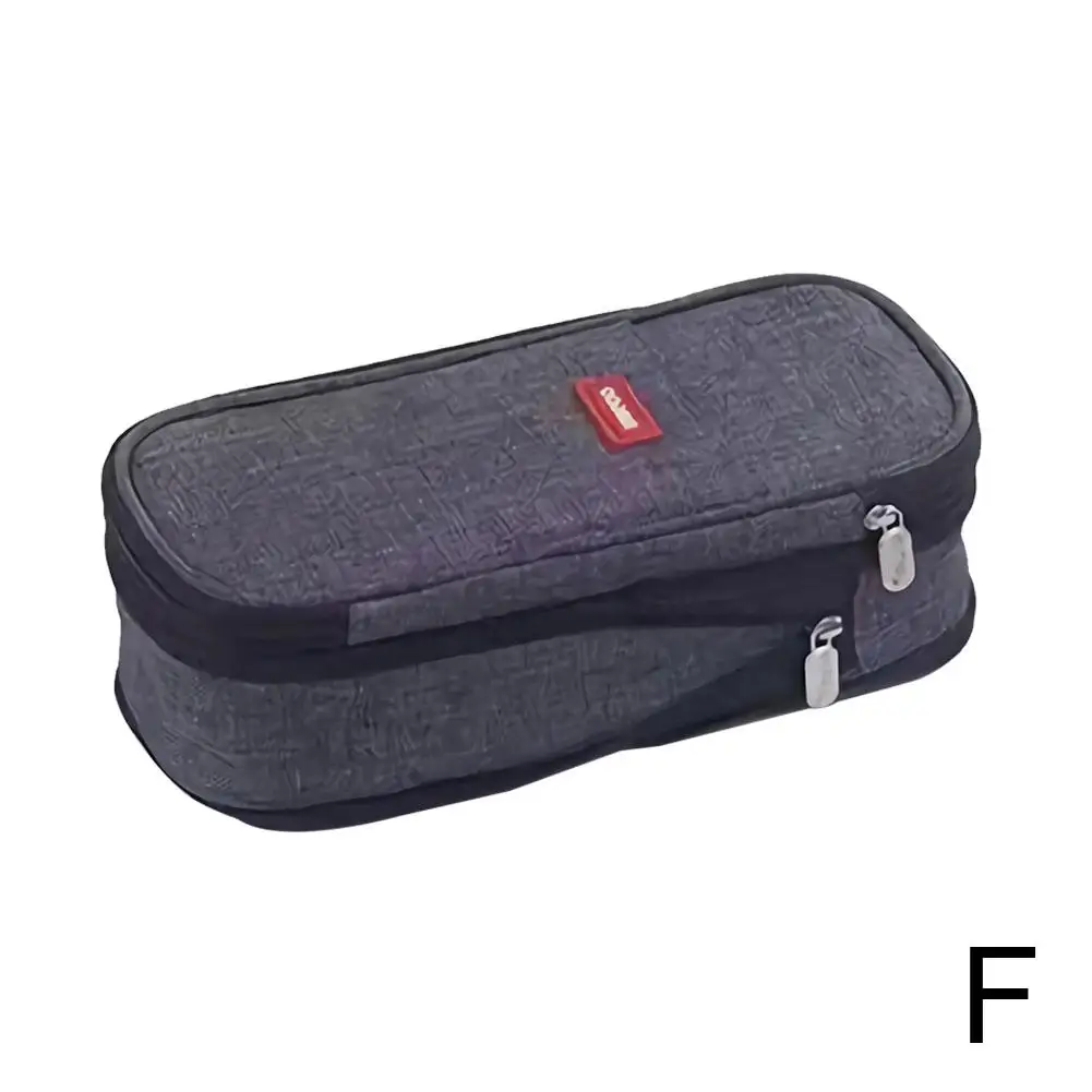 Estuches de lápices de gran capacidad para estudiantes, bolsa de lápices, caja de soporte para niñas y niños, organizador de papelería de oficina, suministros escolares D0Q4