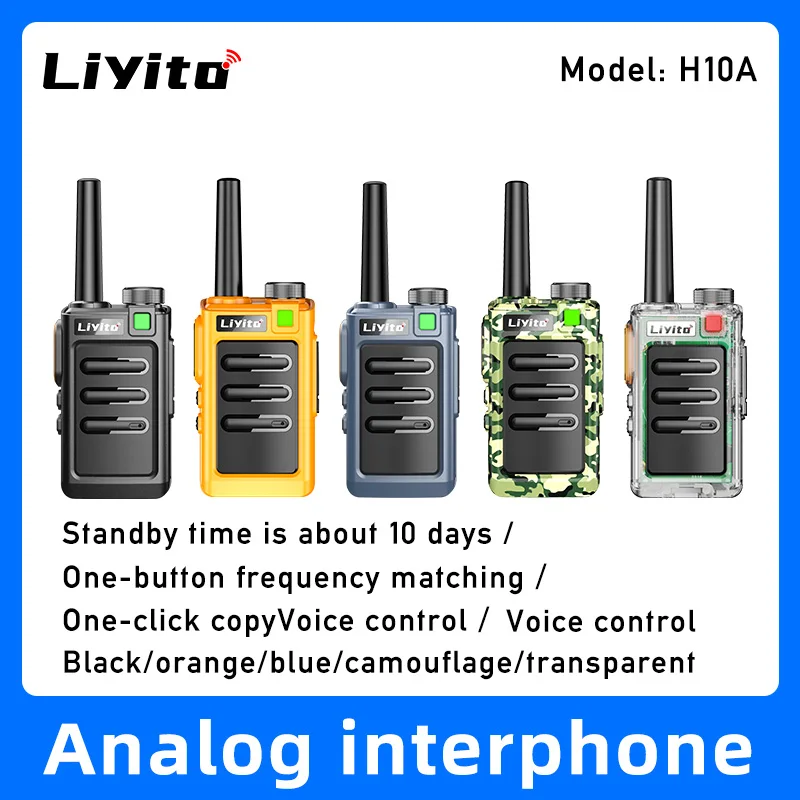 

Small portable 5W UHF analog walkie talkie two way radio camping long range communication children LIYITO