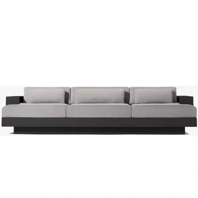 #Outdoor Aluminum Alloy Leisure Chair with Coffee Table Waterproof Sun-Proof Sales Office Sofa Set for Courtyard & Villa