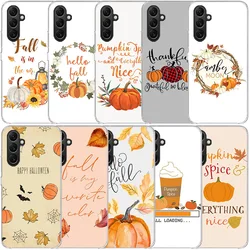 Pumpkin lantern Halloween Maple leaf Clear Phone For Samsung Galaxy A55 A35 A25 A15 A05S A04S A14 A24 A34 A54 A03S A13 A23 A33 A