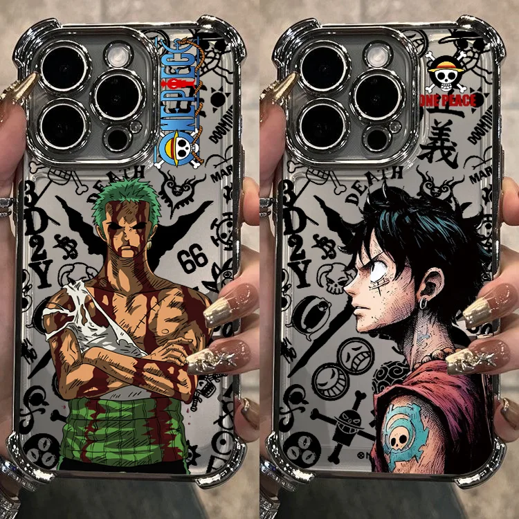 

Cool Anime One Piece Plating Phone Case For Xiaomi Redmi 15 A3 15C 14C 13C K50 A1 Note 15 14 13 12 12s Pro Plus 4G 5G Anti Fall
