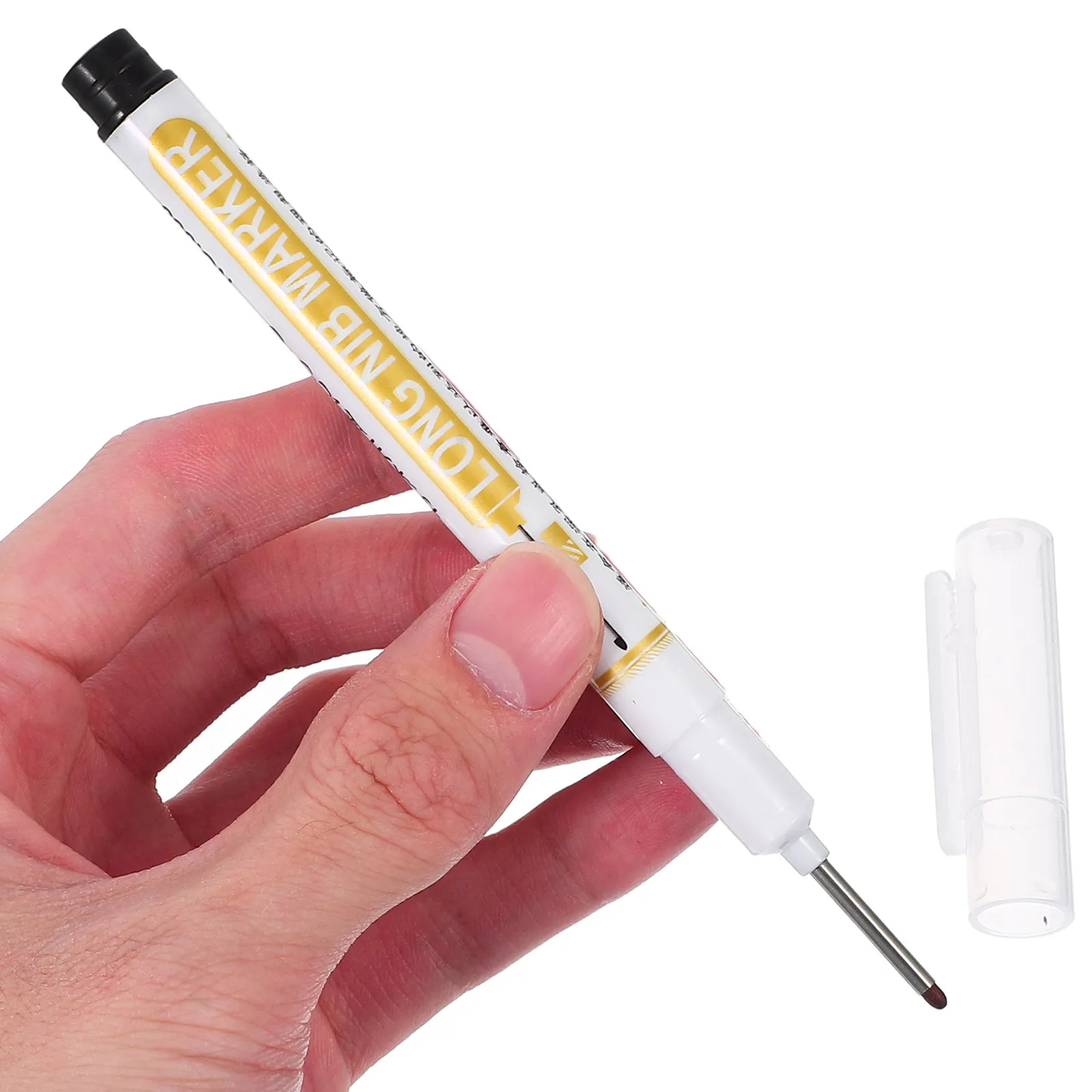 6Pcs Construction Carpenter Marker Woodworking Long Tip Marking Pen Furniture Wood Marking Tools Precision Carpenter Pen