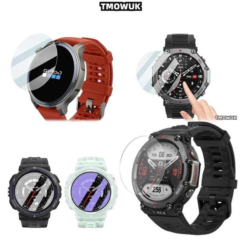 ​​For Amazfit GTR 42 47mm T Rex 2 3 T-Rex Pro 3 Ultra – 9H Protection, Bubble-Free Tempered Glass​​