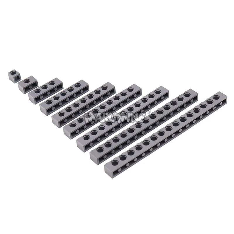 Marumine-piezas de ladrillo 1x14 con 13 agujeros, bloque de construcción MOC Compatible con Robot 32018, modelo de construcción clásico, accesorio DIY, 5 uds.