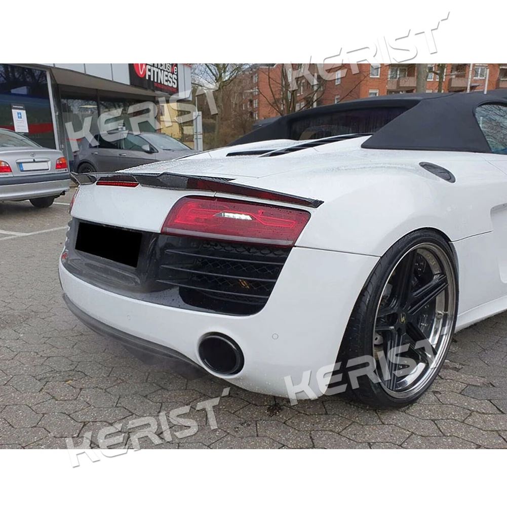 SPOILER r8 Spyder  Carbon Spoiler for audi R8 v8 v10 convertible Wing Lip Sticker car styling 2-Door 2008-2015