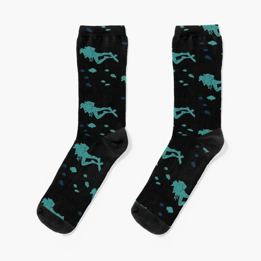 Vintage Scuba Diver Socks retro luxe Socks For Men Women's