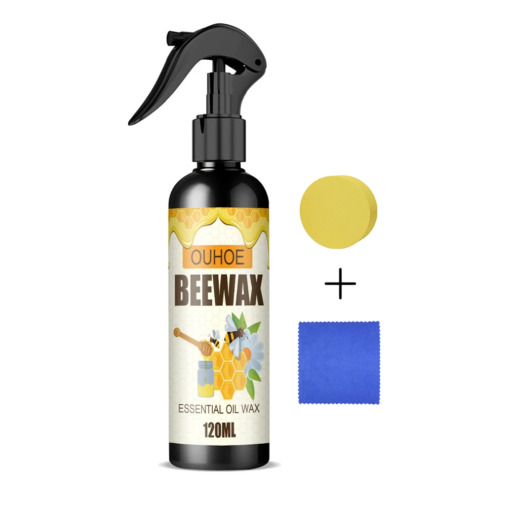 120ml Natural Micro-Molecularized Beeswax Spray Waterproof Wear Resistant for Floor Chair Cabinet Home Furniture