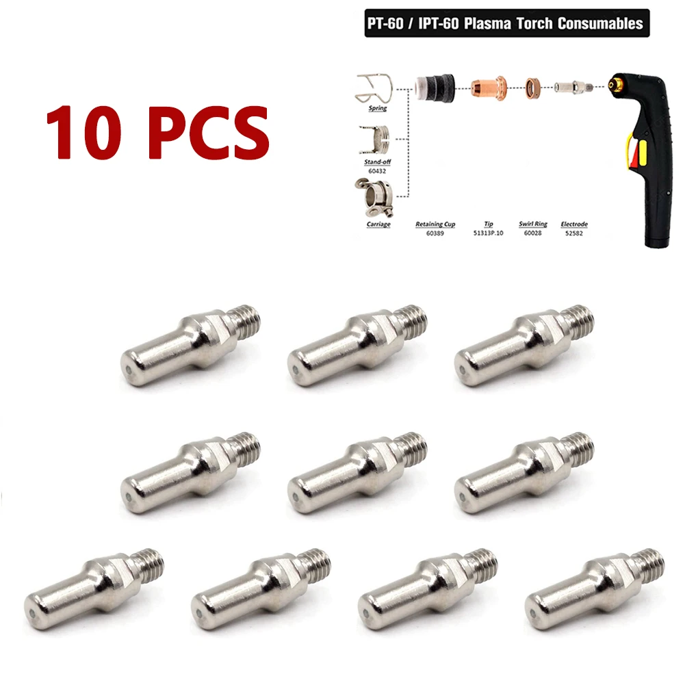 

10 шт./лот 52582 электроды плазменной резки PT-60 PT-40 IPT60 для IPT-60 электрод плазменной резки MT52582 WSP-061000