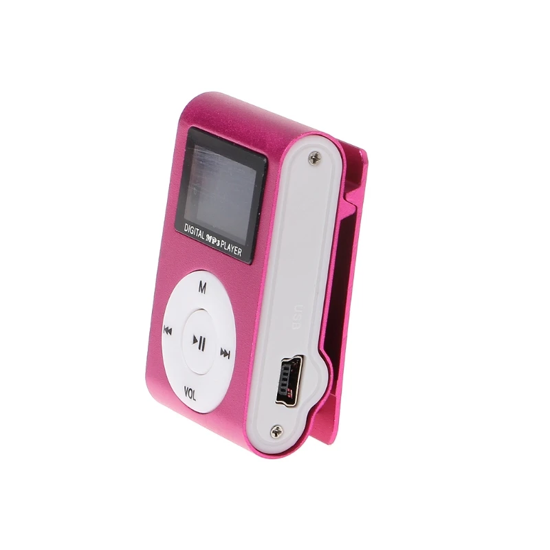 MX-801 Mini USB Metal Clip Card Slot LCD Screen Music MP3 Player