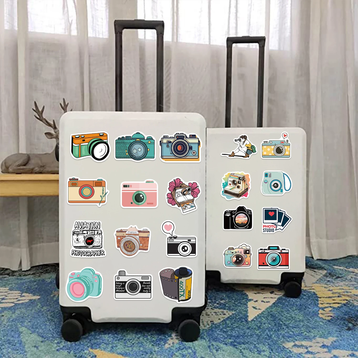 50PCS Photographer Scrapbook Stickers DIY Diary Laptop Luggage Skateboard Graffiti Decal Fun Stylish Classic Toys