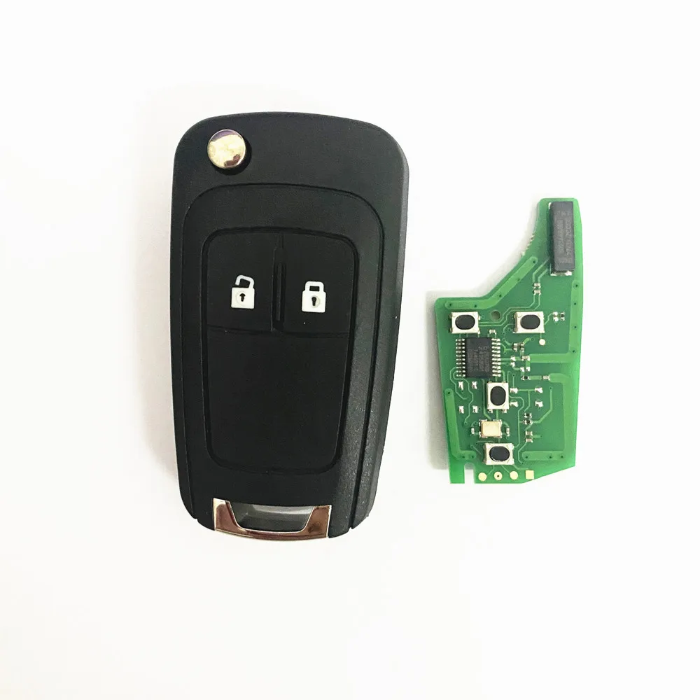 no logo 1/5pcs Flip 2 button Remote Control Key ID46 PCF7941 PCF7937 433MHz For Chevrolet Malibu Cruze Aveo Spark orlando